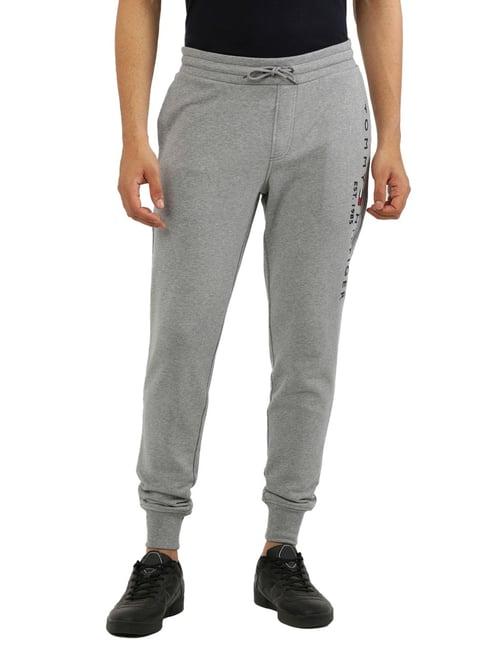 tommy hilfiger grey logo regular fit joggers