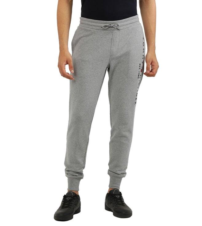 tommy hilfiger grey logo regular fit joggers