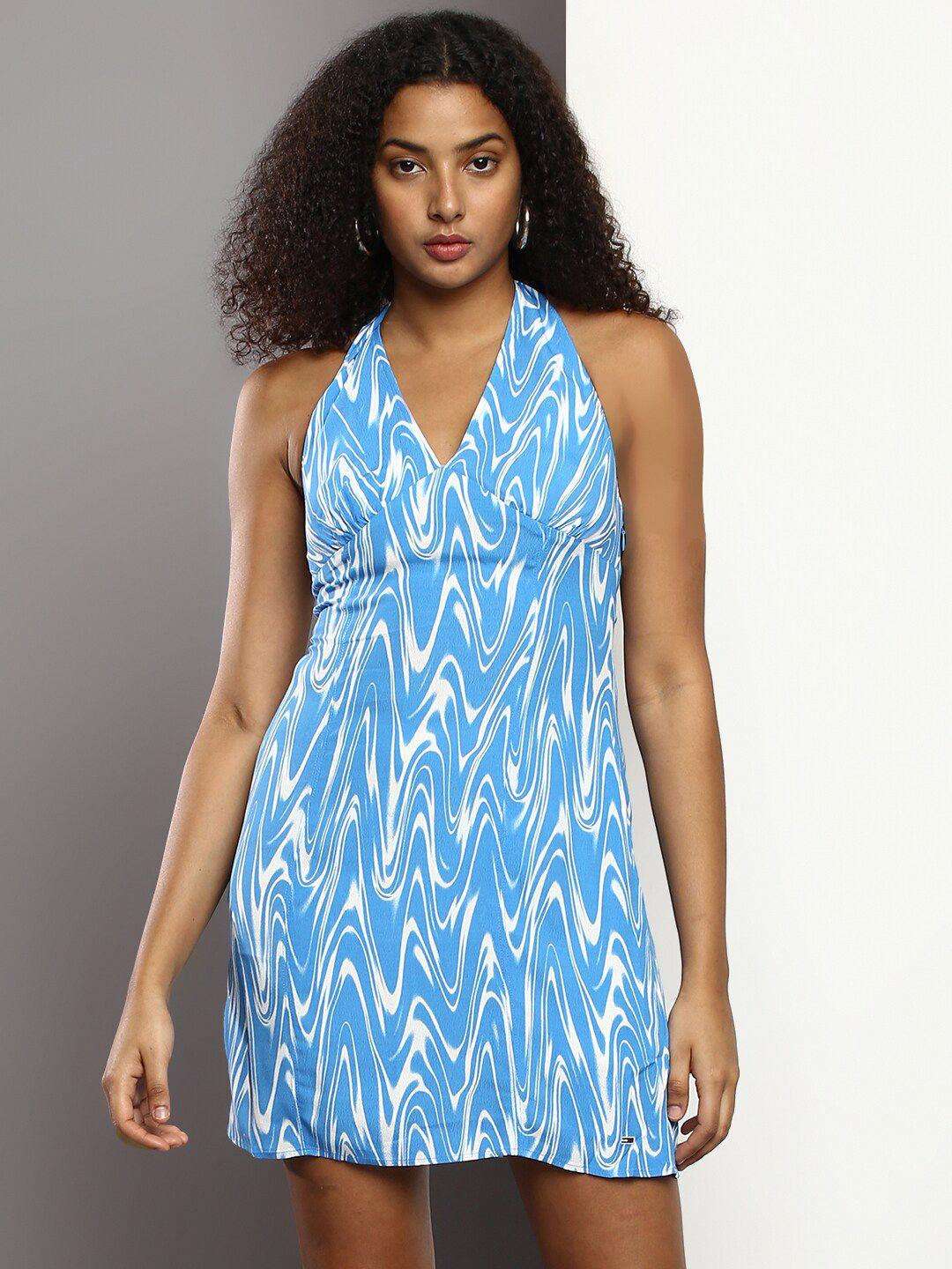 tommy hilfiger halter neck a-line dress