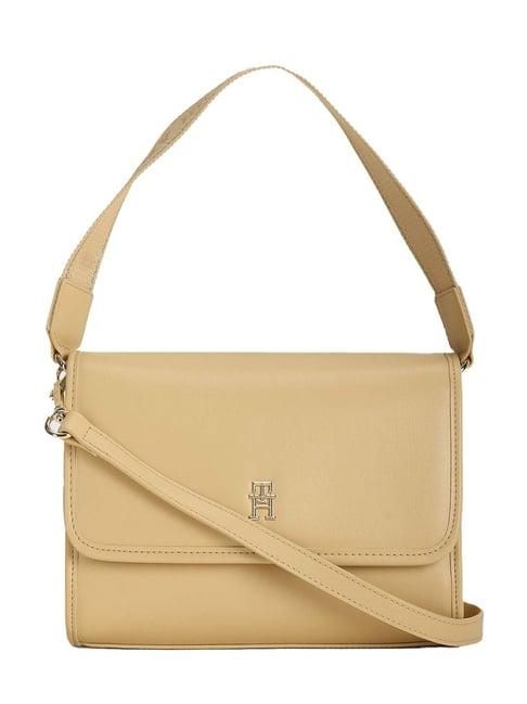 tommy hilfiger harvest wheat medium shoulder bag