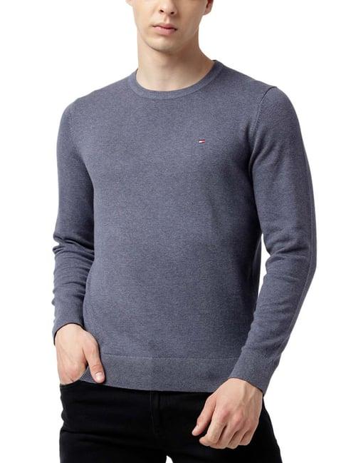 tommy hilfiger indigo heather regular fit sweatshirt
