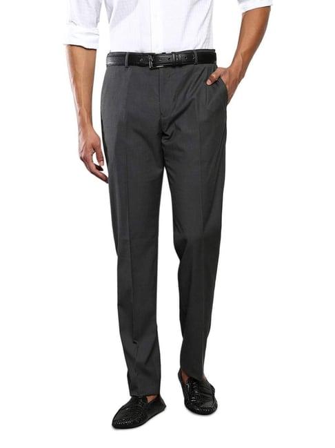 tommy hilfiger iron grey straight fit trousers