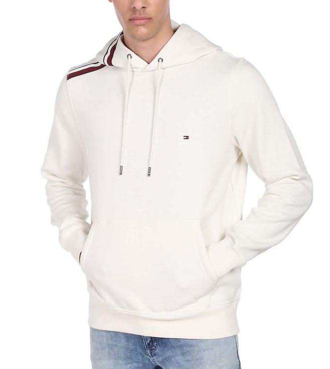 tommy hilfiger ivory regular fit hoodie