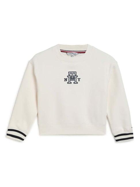 tommy hilfiger kids ancient white logo regular fit sweatshirt