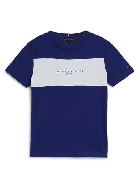 tommy hilfiger kids navy voyage logo regular fit t-shirt