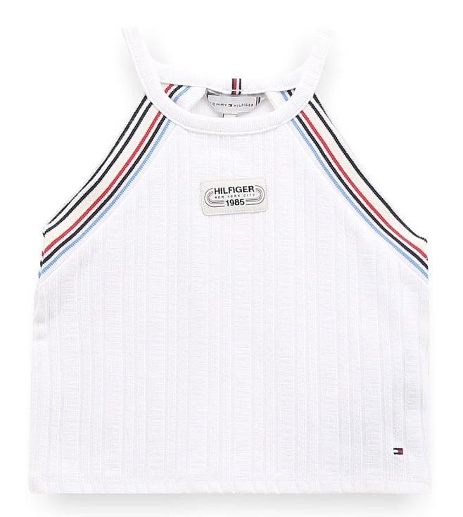 tommy hilfiger kids white regular fit tank top