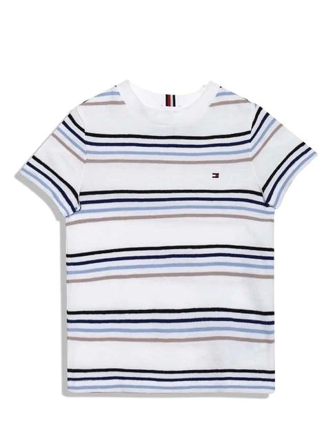 tommy hilfiger kids white striped t-shirt