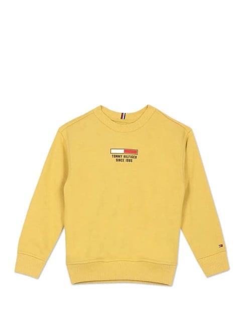 tommy hilfiger kids yellow solid sweatshirt