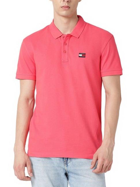 tommy hilfiger laser pink classic fit polo t-shirt