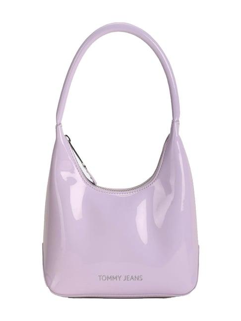 tommy hilfiger lavender flower medium hobo bag