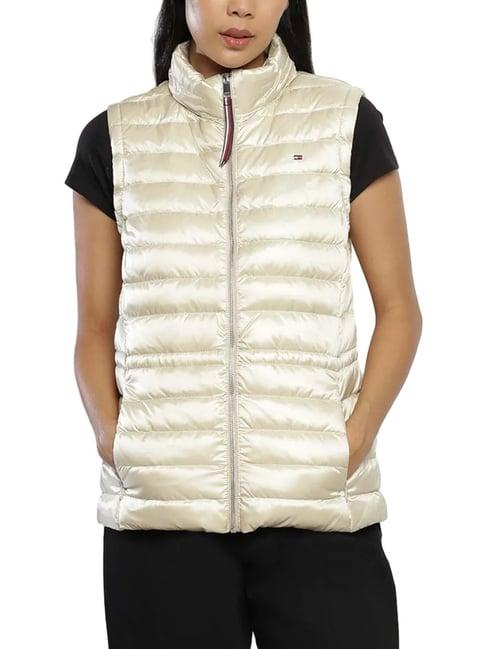 tommy hilfiger light sandalwood regular gilet jacket