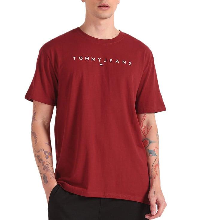 tommy hilfiger magma red embroidery regular fit t-shirt