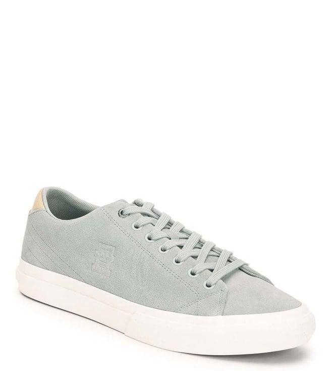 tommy hilfiger men's antique silver sneakers