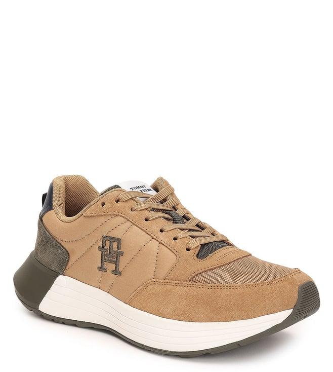 tommy hilfiger men's army green sneakers