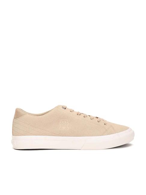 tommy hilfiger men's beige casual sneakers