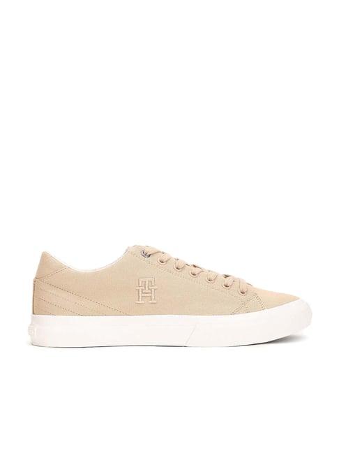 tommy hilfiger men's beige casual sneakers