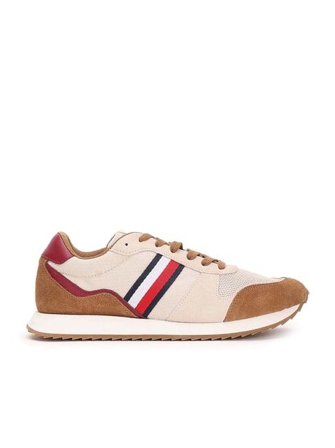 tommy hilfiger men's beige casual sneakers