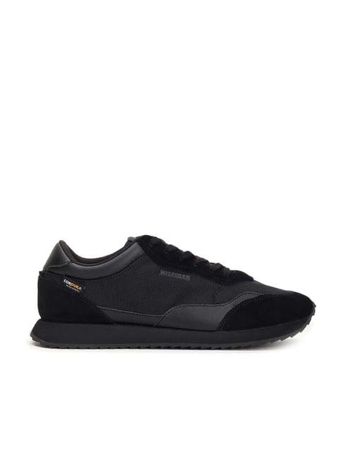 tommy hilfiger men's black casual sneakers