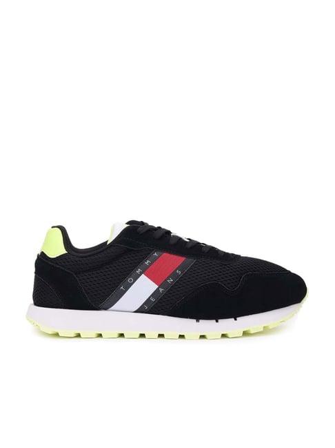 tommy hilfiger men's black casual sneakers