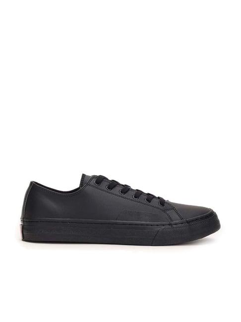 tommy hilfiger men's black casual sneakers