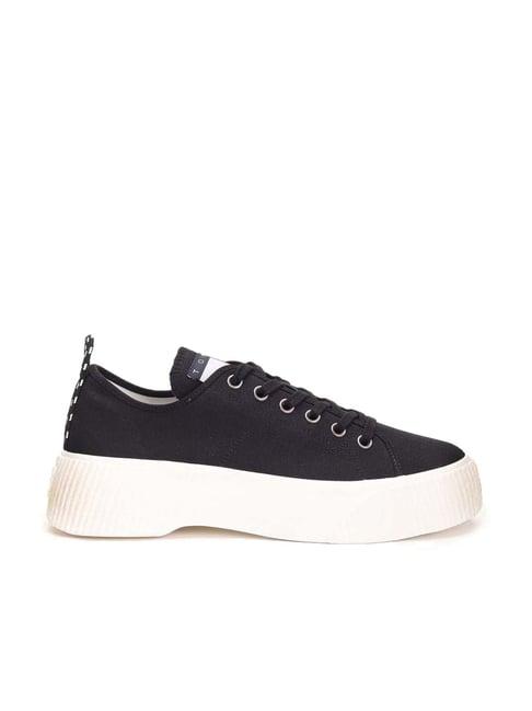 tommy hilfiger men's black casual sneakers