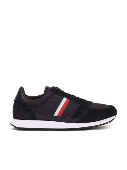 tommy hilfiger men's black casual sneakers