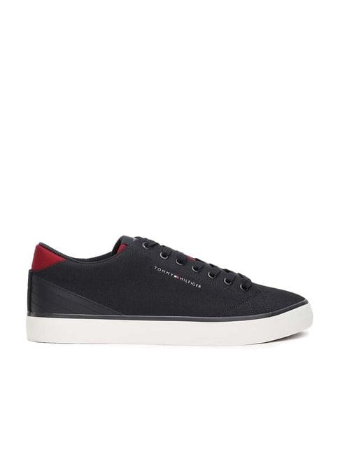 tommy hilfiger men's black casual sneakers