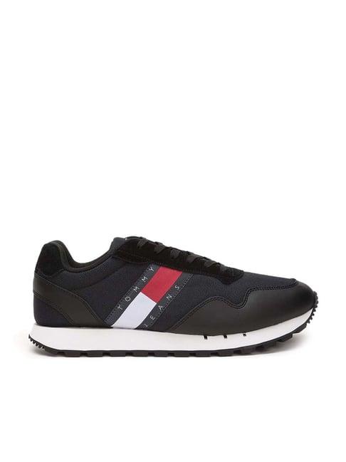 tommy hilfiger men's black casual sneakers