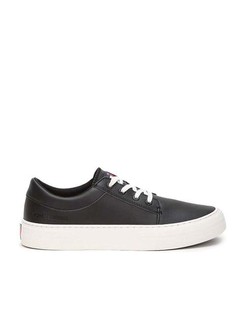 tommy hilfiger men's black casual sneakers