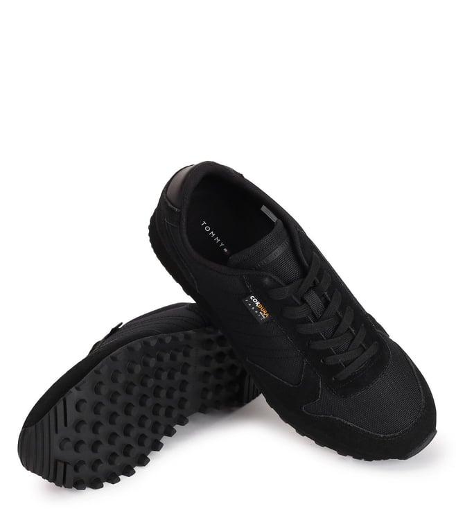 tommy hilfiger men's black sneakers