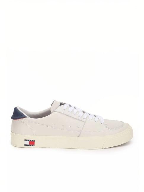 tommy hilfiger men's ecru sneakers