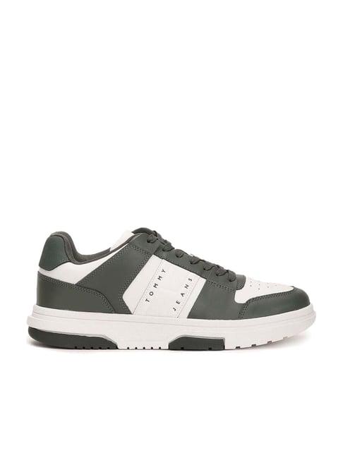 tommy hilfiger men's green casual sneakers