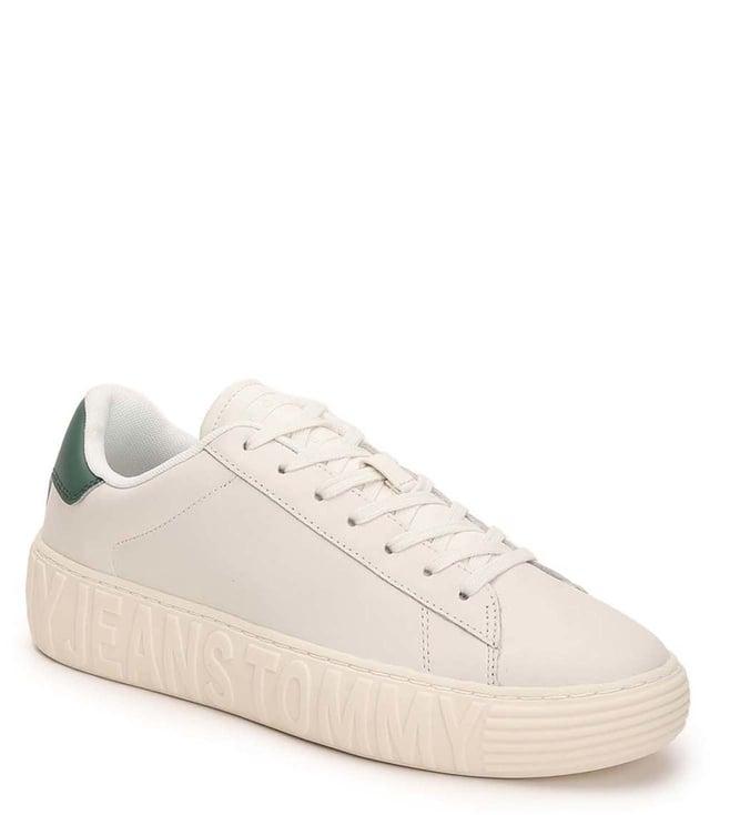 tommy hilfiger men's ivory sneakers