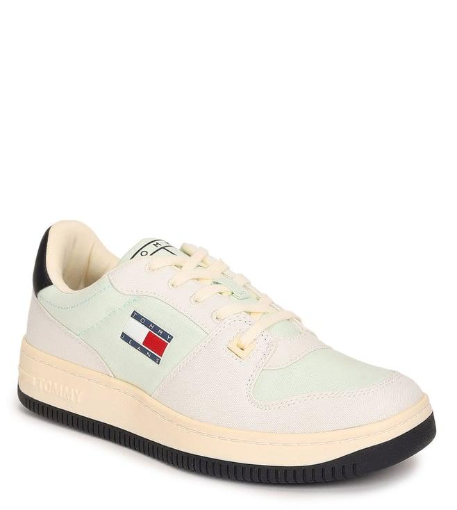 tommy hilfiger men's ivory sneakers