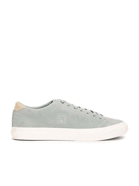 tommy hilfiger men's light grey casual sneakers