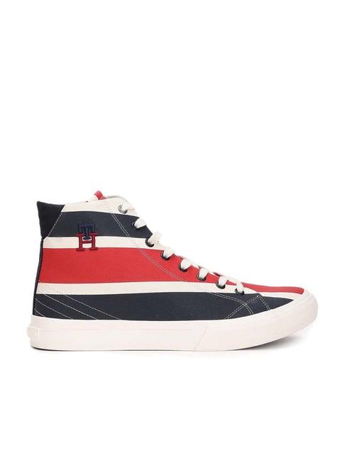 tommy hilfiger men's multicolored ankle high sneakers