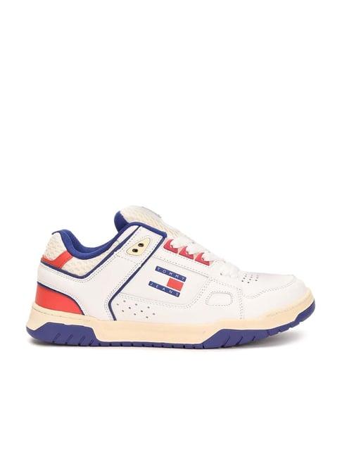 tommy hilfiger men's off white casual sneakers