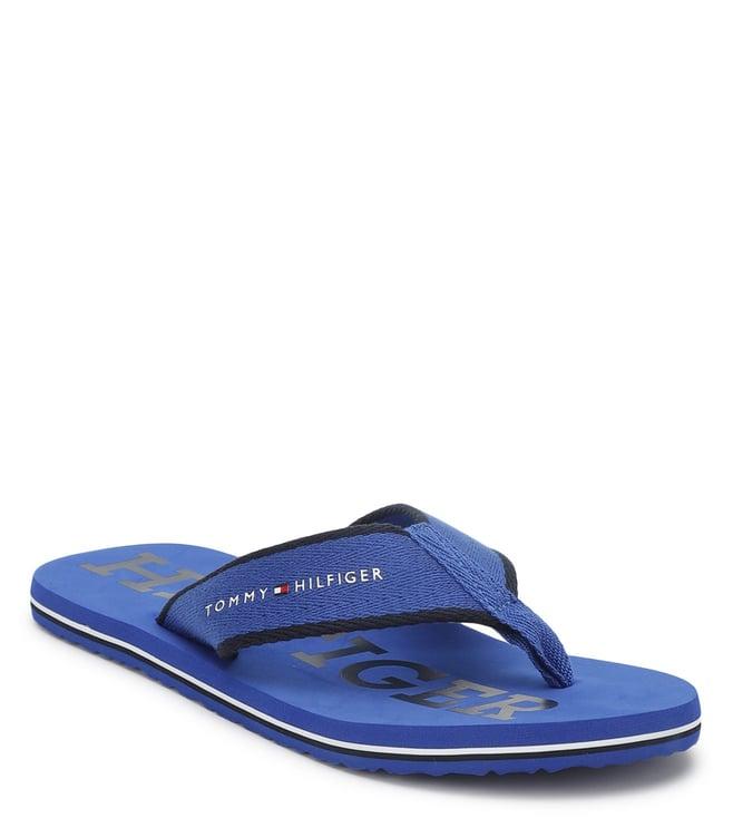 tommy hilfiger men's ultra blue flip flops