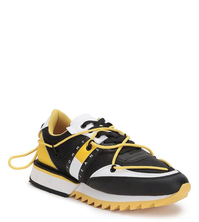 tommy hilfiger men's warm yellow sneakers