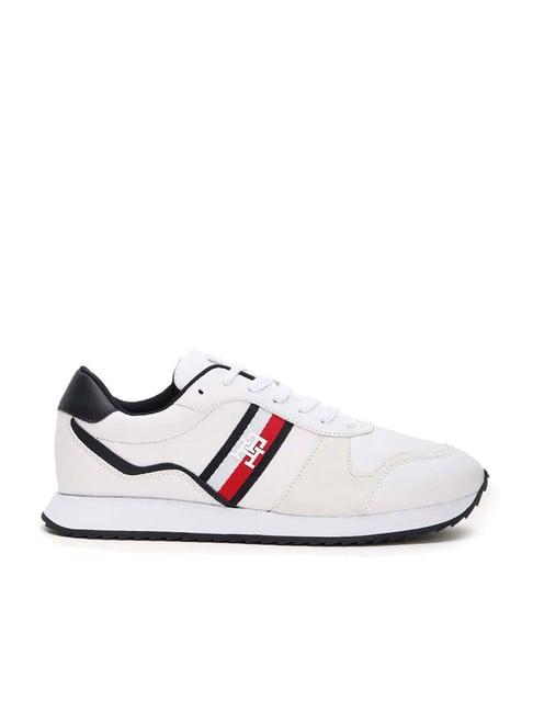 tommy hilfiger men's white casual sneakers