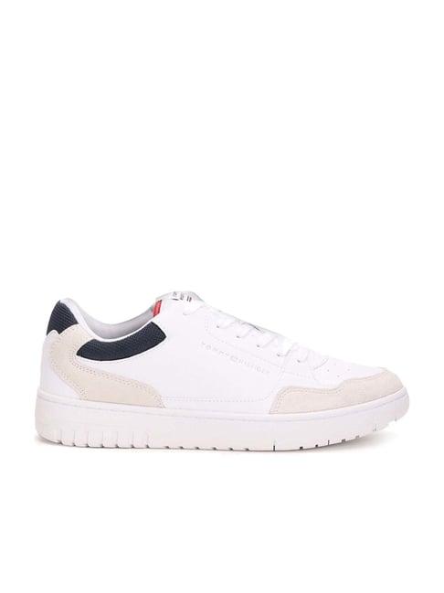 tommy hilfiger men's white casual sneakers