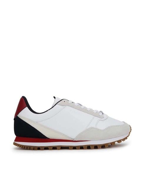 tommy hilfiger men's white casual sneakers