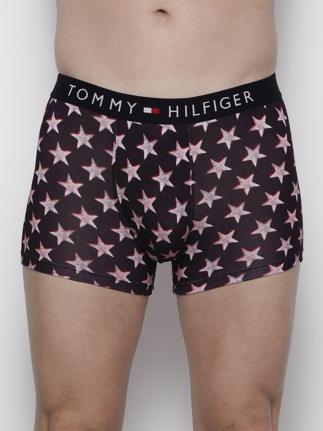 tommy hilfiger men black printed trunks p2ab4113