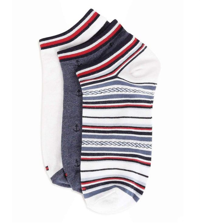 tommy hilfiger men blue solid ankle socks