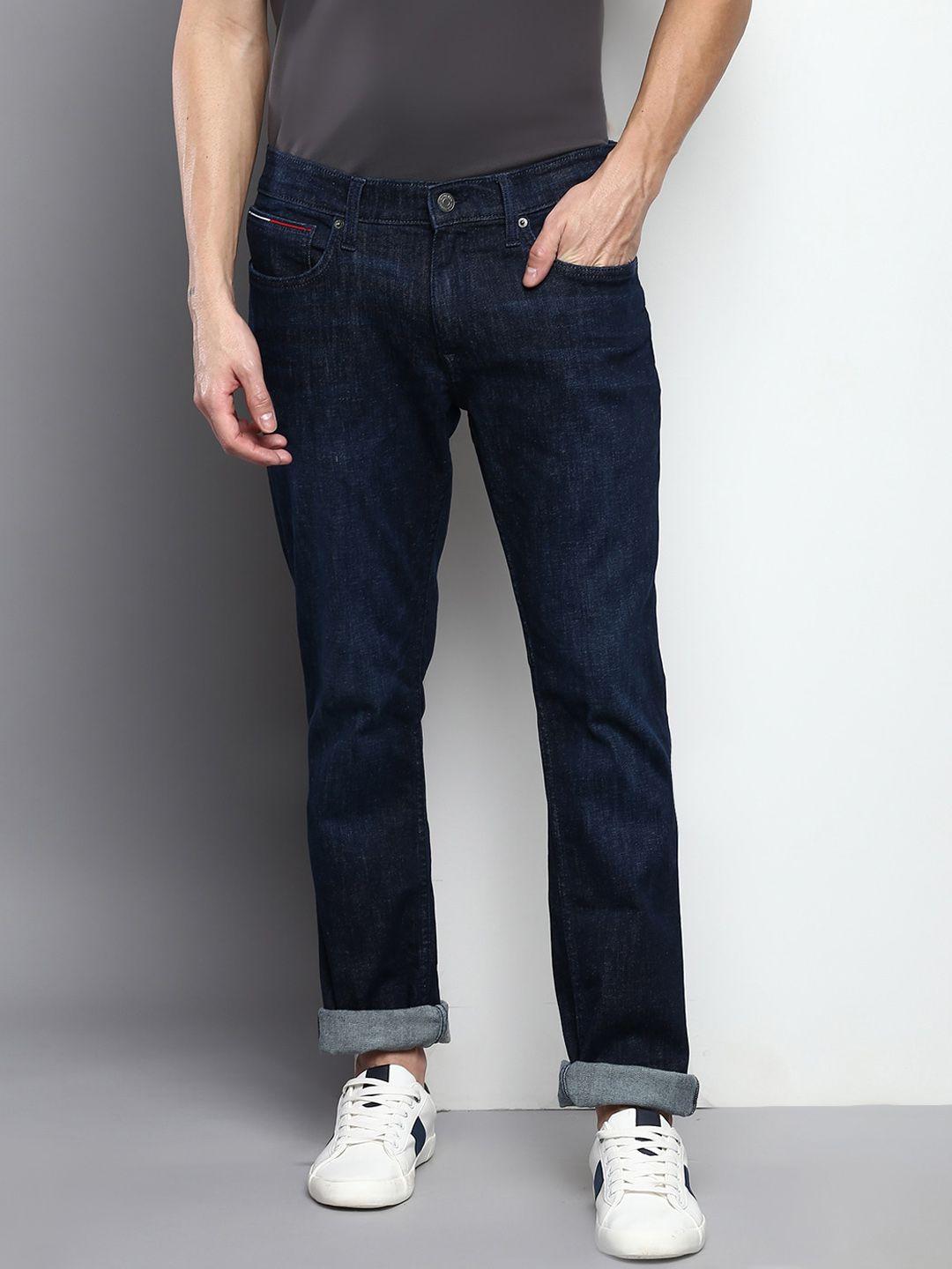 tommy hilfiger men cotton slim fit mid-rise jeans