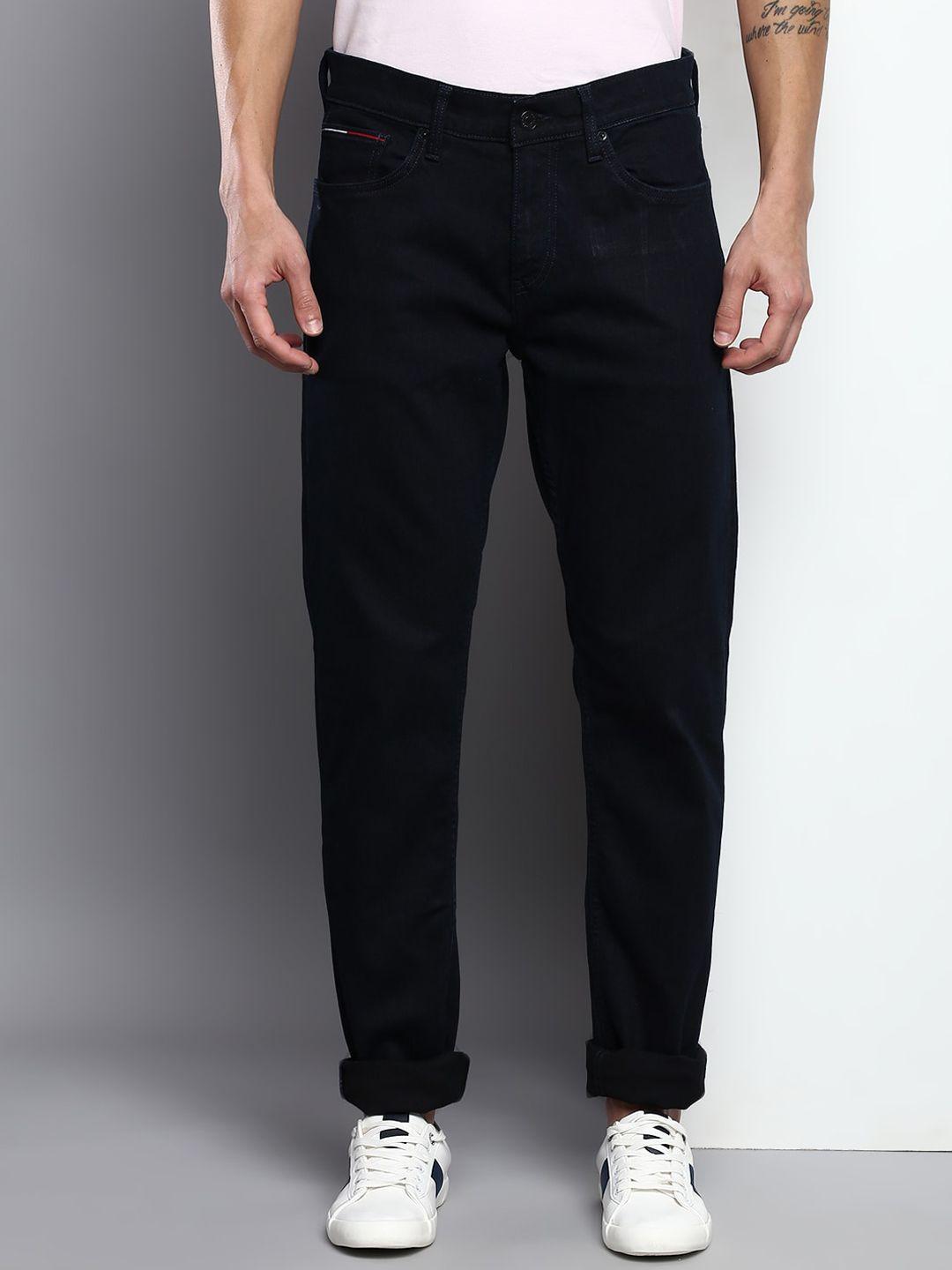 tommy hilfiger men cotton straight fit mid-rise jeans