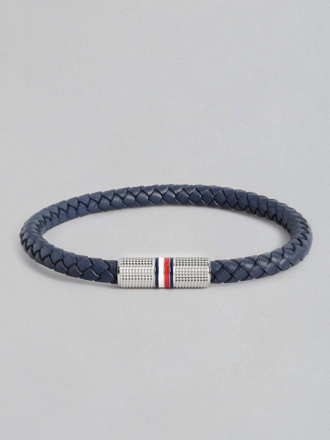 tommy hilfiger men infinity braid leather wraparound bracelet
