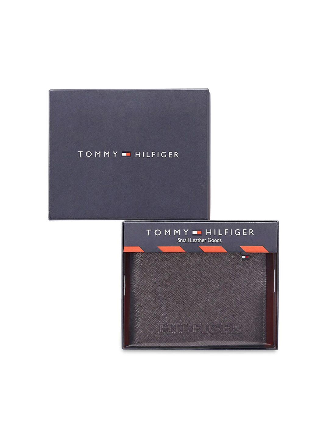 tommy hilfiger men leather two fold wallet