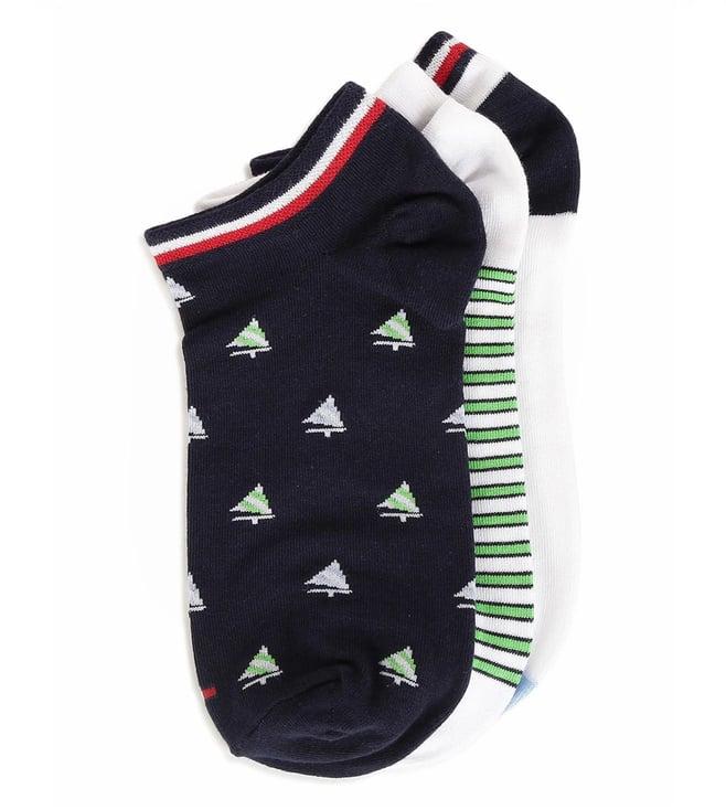 tommy hilfiger men navy solid ankle socks