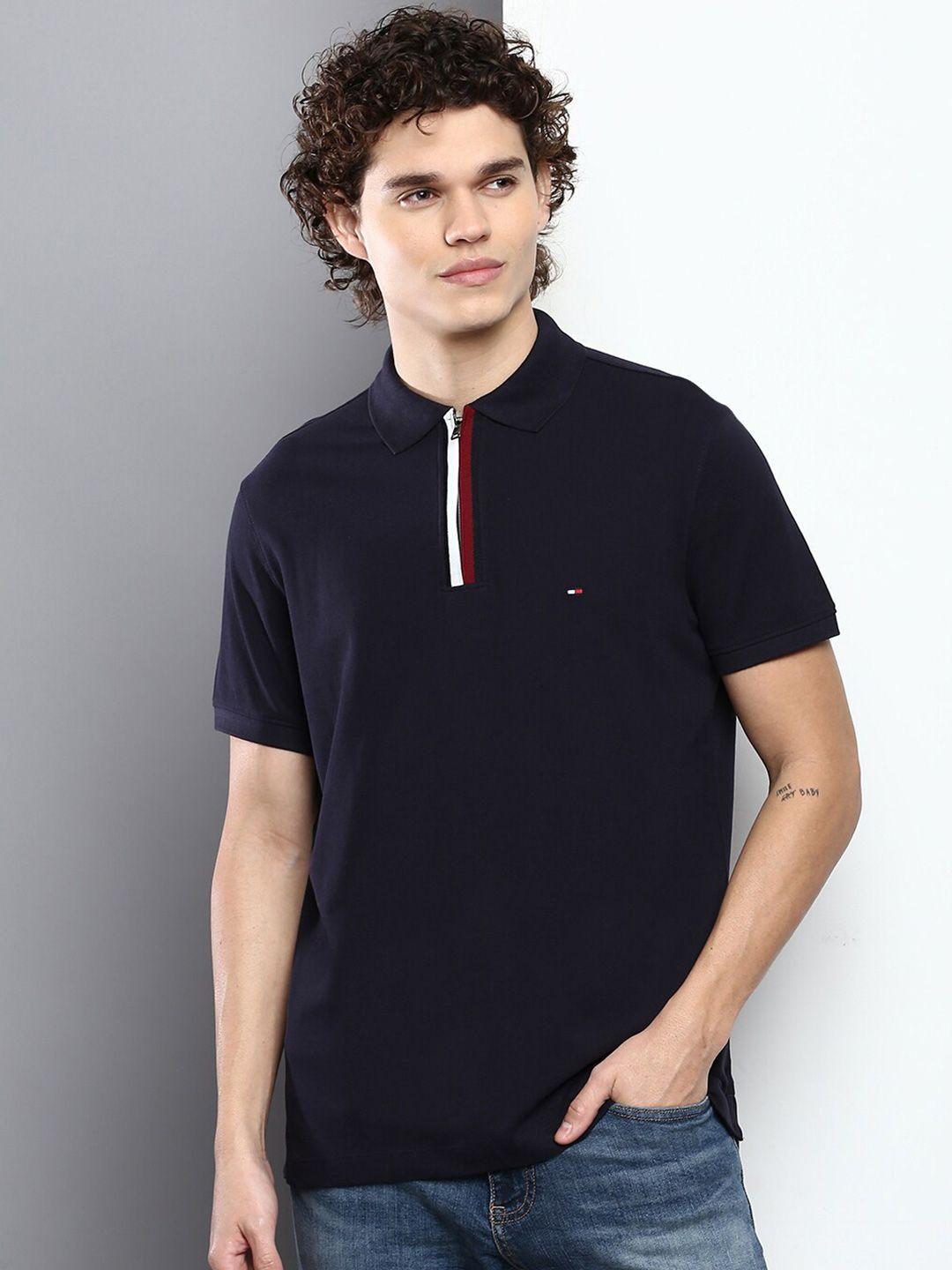 tommy hilfiger men polo collar cotton t-shirt